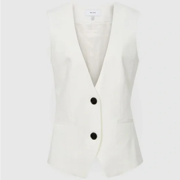 Reiss Iris wool blend waistcoat vest size 4 - Picture 2 of 11